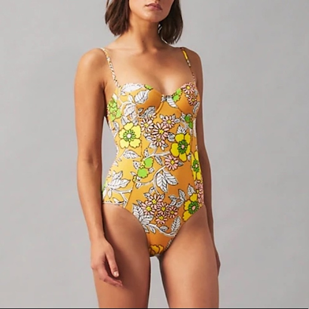 Tory Burch Printed Underwire Brown Wallpaper Floral - Picture 2 of 16